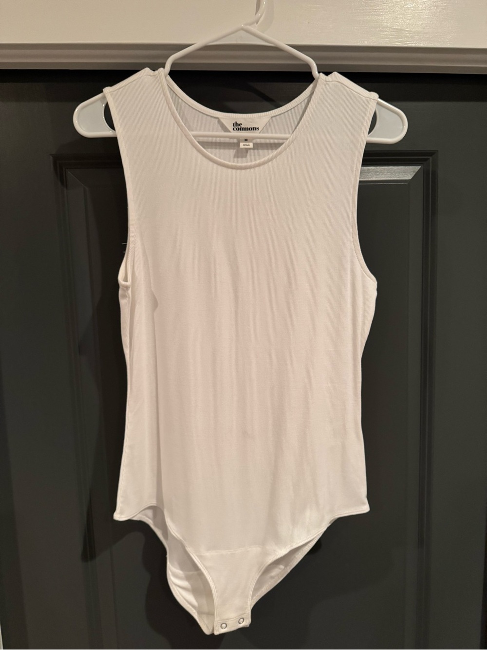 The Commons White Sleeveless Bodysuit